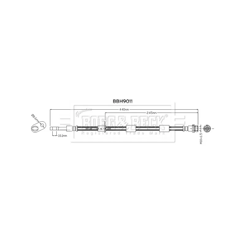 Flexible de frein BORG & BECK BBH9011