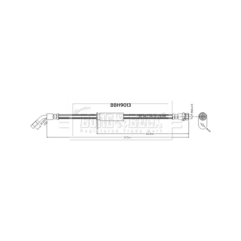 Flexible de frein BORG & BECK BBH9013