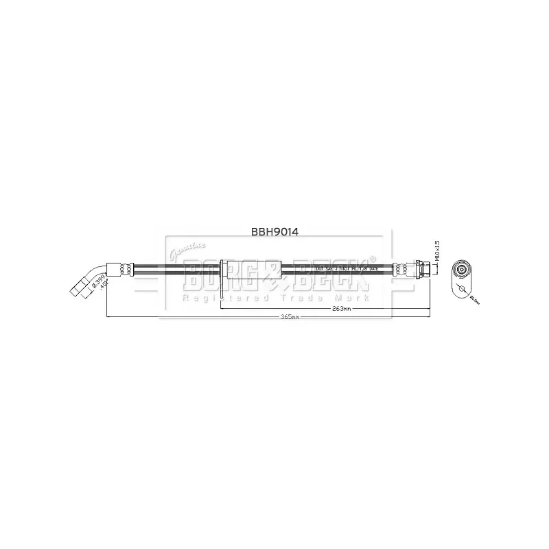 Flexible de frein BORG & BECK BBH9014
