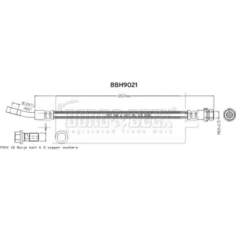 Flexible de frein BORG & BECK BBH9021