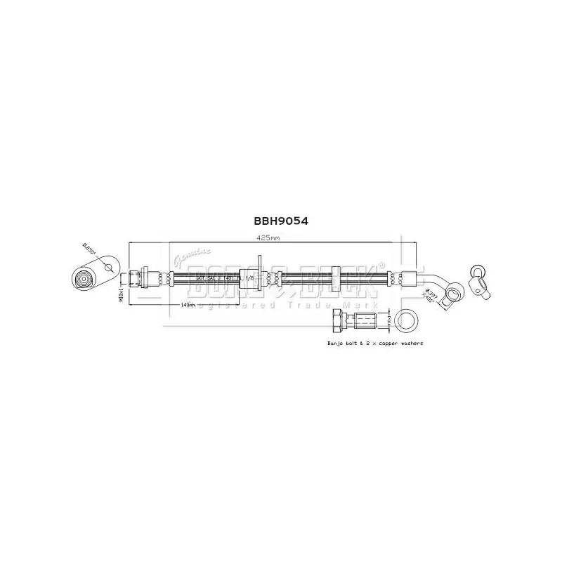 Flexible de frein BORG & BECK BBH9054