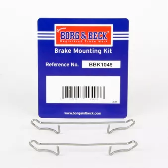 Kit d'accessoires, plaquette de frein à disque BORG & BECK BBK1045