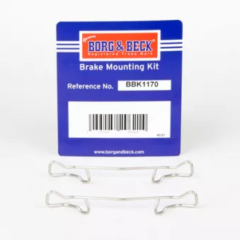 Kit d'accessoires, plaquette de frein à disque BORG & BECK BBK1170