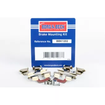Kit d'accessoires, plaquette de frein à disque BORG & BECK BBK1202