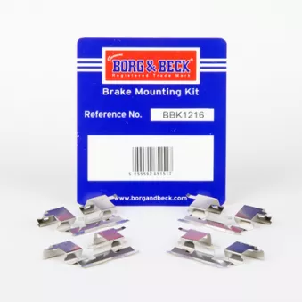 Kit d'accessoires, plaquette de frein à disque BORG & BECK BBK1216