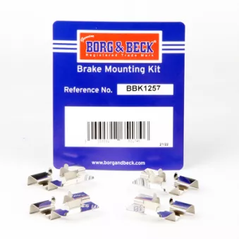 Kit d'accessoires, plaquette de frein à disque BORG & BECK BBK1257