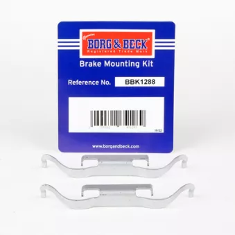 Kit d'accessoires, plaquette de frein à disque BORG & BECK BBK1288