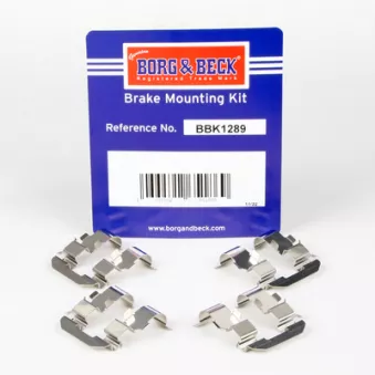 Kit d'accessoires, plaquette de frein à disque BORG & BECK BBK1289