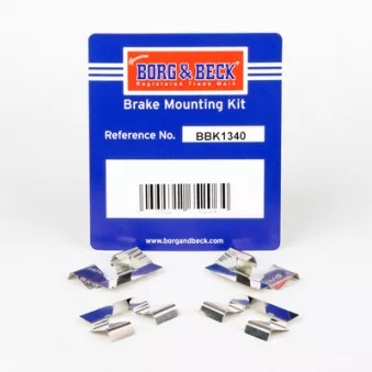 Kit d'accessoires, plaquette de frein à disque BORG & BECK BBK1340
