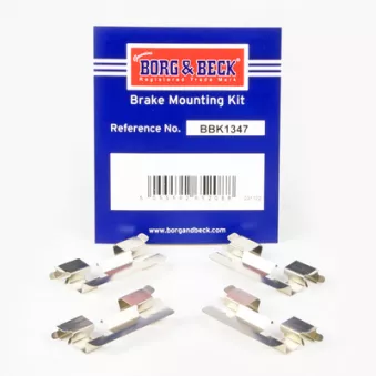Kit d'accessoires, plaquette de frein à disque BORG & BECK BBK1347