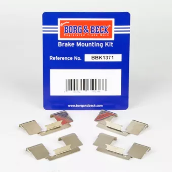 Kit d'accessoires, plaquette de frein à disque BORG & BECK BBK1371