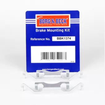 Kit d'accessoires, plaquette de frein à disque BORG & BECK BBK1374