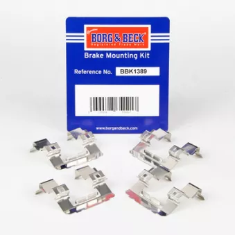 Kit d'accessoires, plaquette de frein à disque BORG & BECK BBK1389