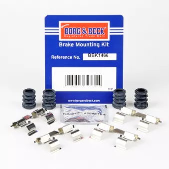 Kit d'accessoires, plaquette de frein à disque BORG & BECK BBK1466