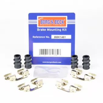 Kit d'accessoires, plaquette de frein à disque BORG & BECK BBK1481