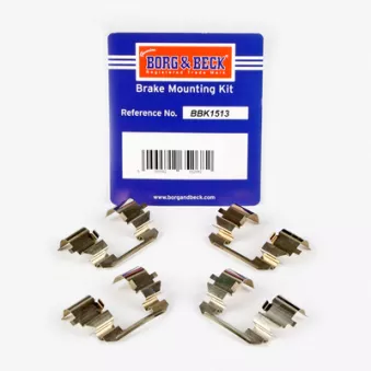 Kit d'accessoires, plaquette de frein à disque BORG & BECK BBK1513