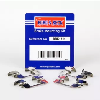 Kit d'accessoires, plaquette de frein à disque BORG & BECK BBK1514