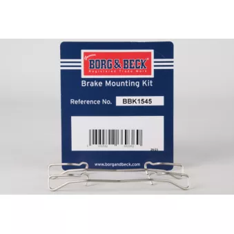 Kit d'accessoires, plaquette de frein à disque BORG & BECK BBK1545