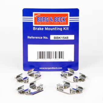 Kit d'accessoires, plaquette de frein à disque BORG & BECK BBK1548