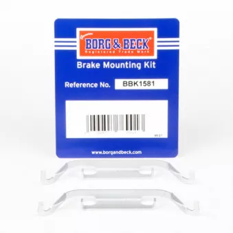 Kit d'accessoires, plaquette de frein à disque BORG & BECK BBK1581