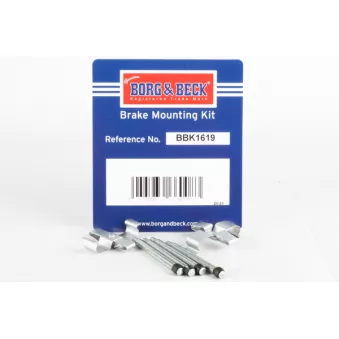 Kit d'accessoires, plaquette de frein à disque BORG & BECK BBK1619