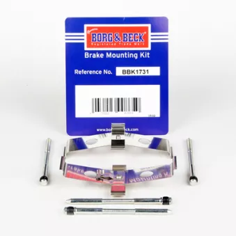 Kit d'accessoires, plaquette de frein à disque BORG & BECK BBK1731