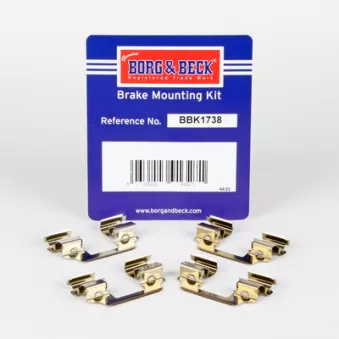 Kit d'accessoires, plaquette de frein à disque BORG & BECK BBK1738