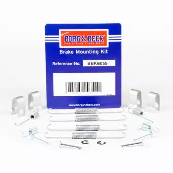 Kit d'accessoires, plaquette de frein à disque BORG & BECK BBK6055