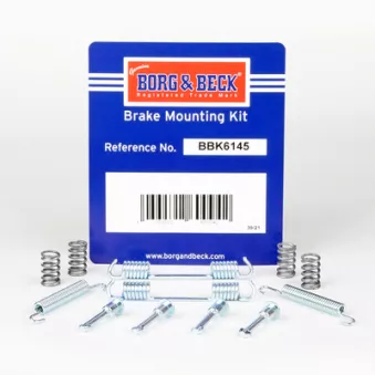 Kit d'accessoires, plaquette de frein à disque BORG & BECK BBK6145