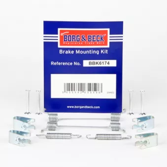 Kit d'accessoires, plaquette de frein à disque BORG & BECK BBK6174