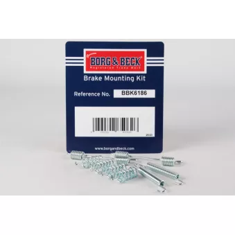 Kit d'accessoires, plaquette de frein à disque BORG & BECK BBK6186
