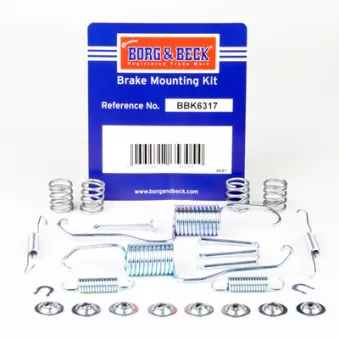 Kit d'accessoires, plaquette de frein à disque BORG & BECK BBK6317