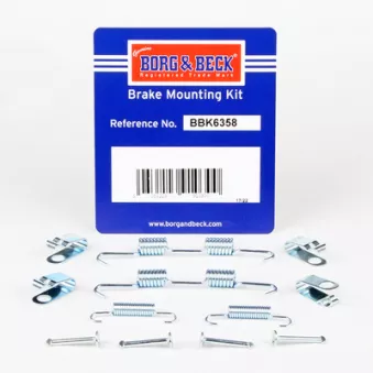 Kit d'accessoires, mâchoires de frein de stationnement BORG & BECK BBK6358