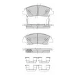 Jeu de 4 plaquettes de frein avant BORG & BECK BBP2484 - Visuel 3