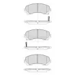 Jeu de 4 plaquettes de frein avant BORG & BECK BBP2506 - Visuel 3