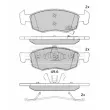Jeu de 4 plaquettes de frein avant BORG & BECK BBP2540 - Visuel 3
