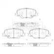 Jeu de 4 plaquettes de frein avant BORG & BECK BBP2672 - Visuel 2