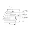 Joint-soufflet, arbre de commande BORG & BECK BCB1005 - Visuel 3