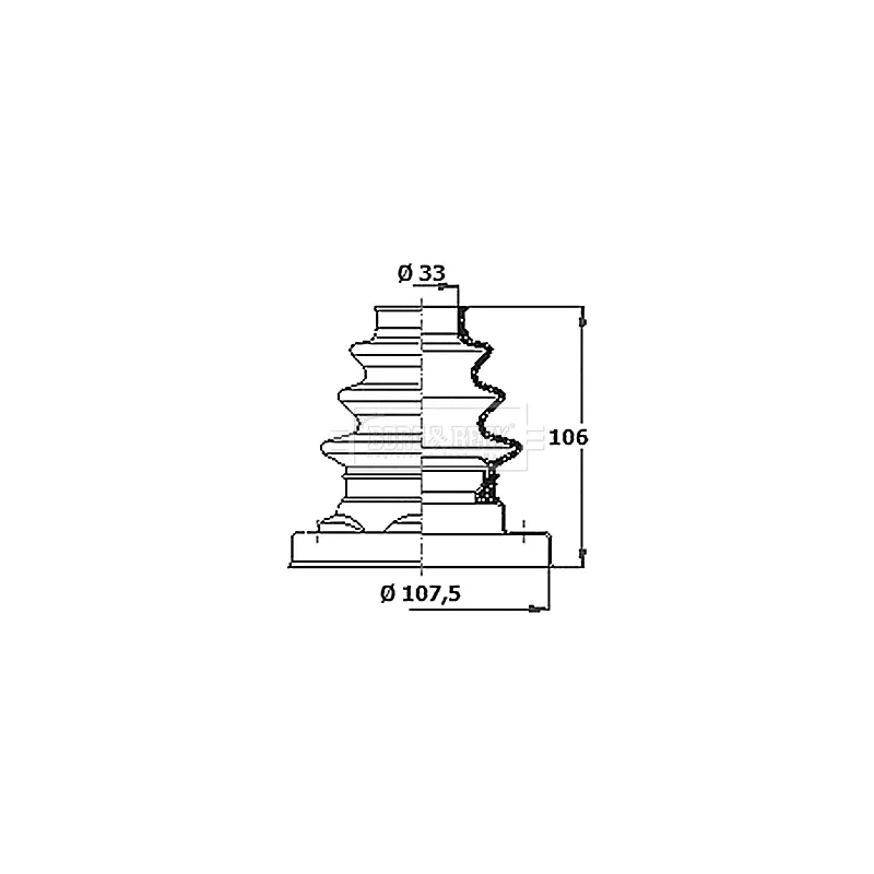 Joint-soufflet, arbre de commande BORG & BECK BCB6386