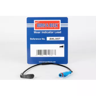 Contact d'avertissement, usure des plaquettes de frein BORG & BECK BWL3007