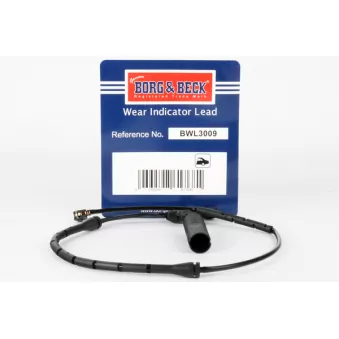 Contact d'avertissement, usure des plaquettes de frein BORG & BECK BWL3009