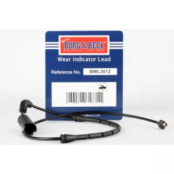 Contact d'avertissement, usure des plaquettes de frein BORG & BECK BWL3012