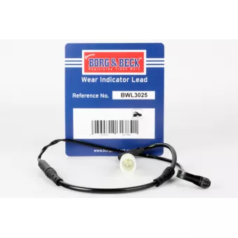 Contact d'avertissement, usure des plaquettes de frein BORG & BECK BWL3025