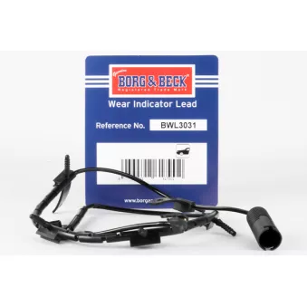 Contact d'avertissement, usure des plaquettes de frein BORG & BECK BWL3031