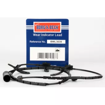 Contact d'avertissement, usure des plaquettes de frein BORG & BECK BWL3039