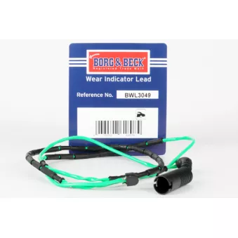 Contact d'avertissement, usure des plaquettes de frein BORG & BECK BWL3049