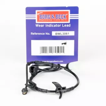 Contact d'avertissement, usure des plaquettes de frein BORG & BECK BWL3061