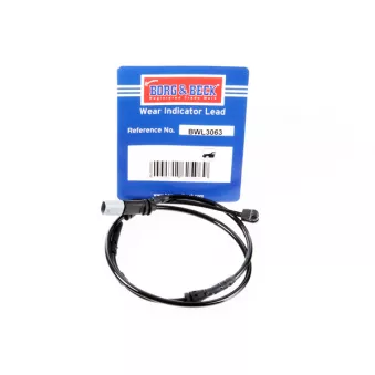 Contact d'avertissement, usure des plaquettes de frein BORG & BECK BWL3063