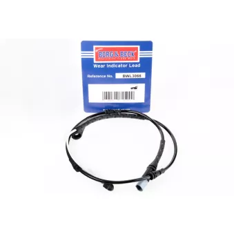 Contact d'avertissement, usure des plaquettes de frein BORG & BECK BWL3066