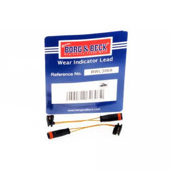 Contact d'avertissement, usure des plaquettes de frein BORG & BECK BWL3069